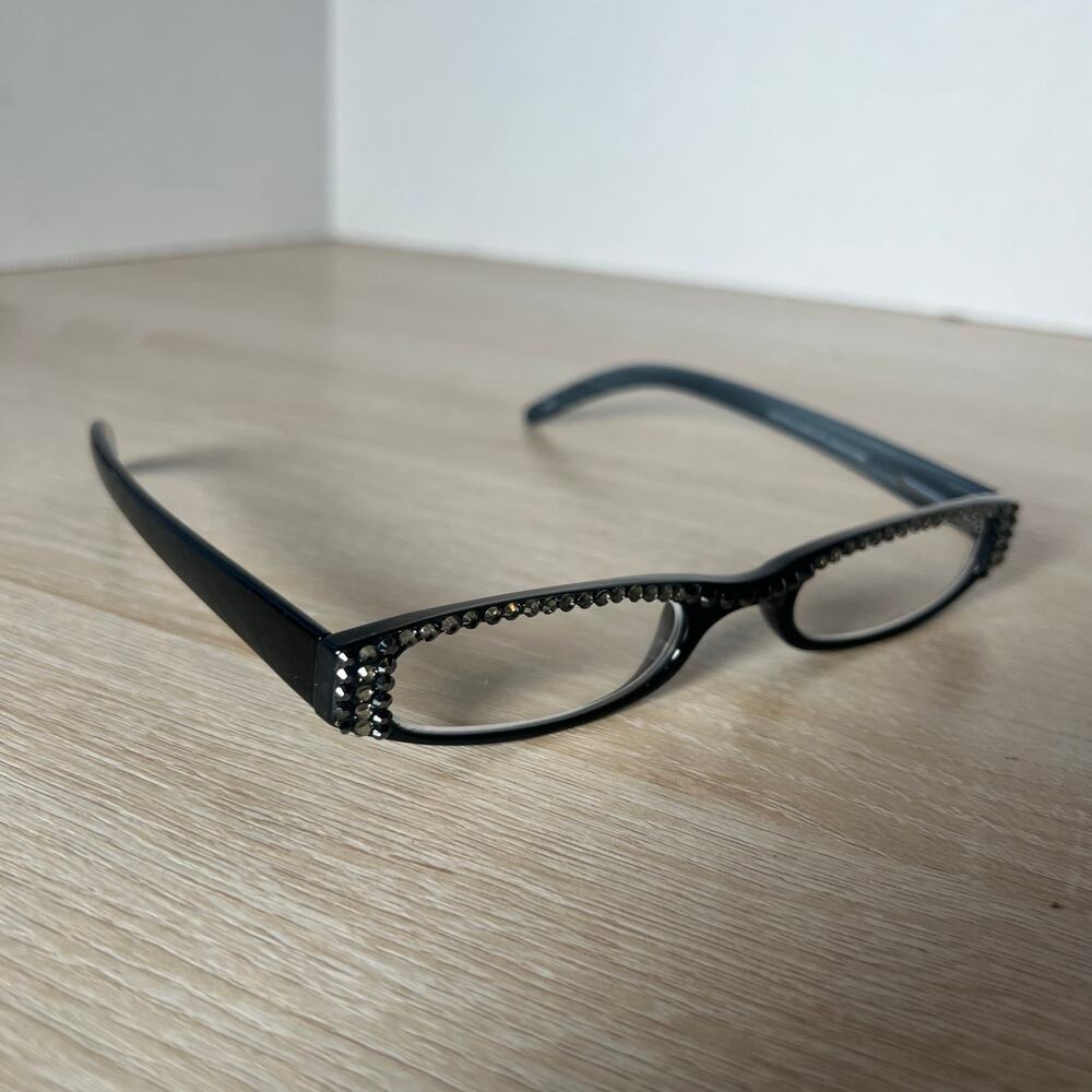 Jimmy Crystal New York JCR164 Reading Glasses +100 Black Frames